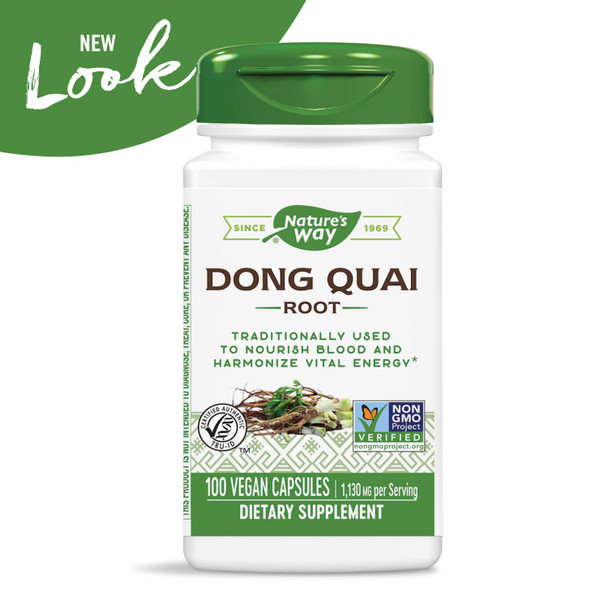 Nature's Way Dong Quai Root, 565mg, 100 Capsules (Pack of 2)