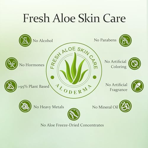 Aloderma Oil Controlling Facial Cleanser Organic Aloe Face Wash with wintergreen clary sage Daily calming wash