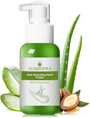 Aloderma Aloe Hydrating Hand Cream Non Greasy Lotion for Dry Skin