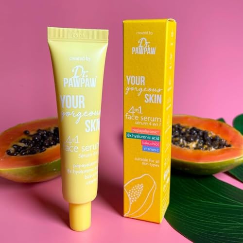 Dr. PawPaw Your Gorgeous Skin 4 In 1 Face Serum - Vitamin C Serum with Papayaluronic and Papaya Extract - Hyaluronic Acid Serum for Face - 1.01 oz