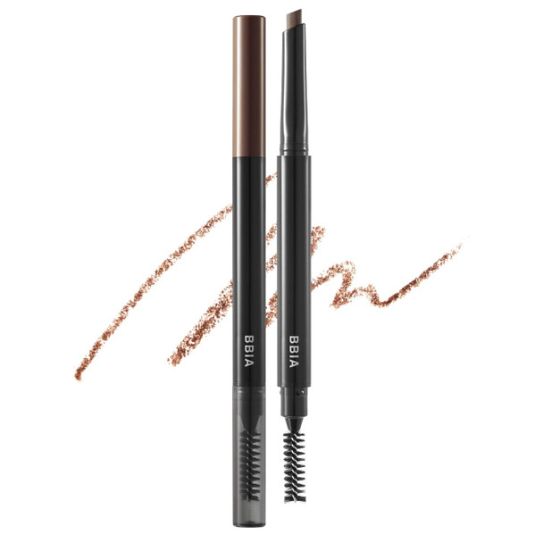 BBIA Last Auto Eyebrow Pencil 5 Colors – No Sebum Brow Definer Retractable Pencil with Dual-Sided Brush Waterproof Longlasting Shape & Define & Fill Eye Brow Vegan Korean Makeup