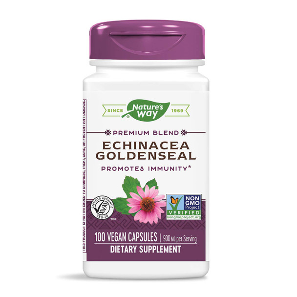 Nature's Way Echinacea Goldenseal, 900 mg per serving, 100 Capsules Nature's Way Echinacea Goldenseal, 900 mg per serving, 100 Capsules