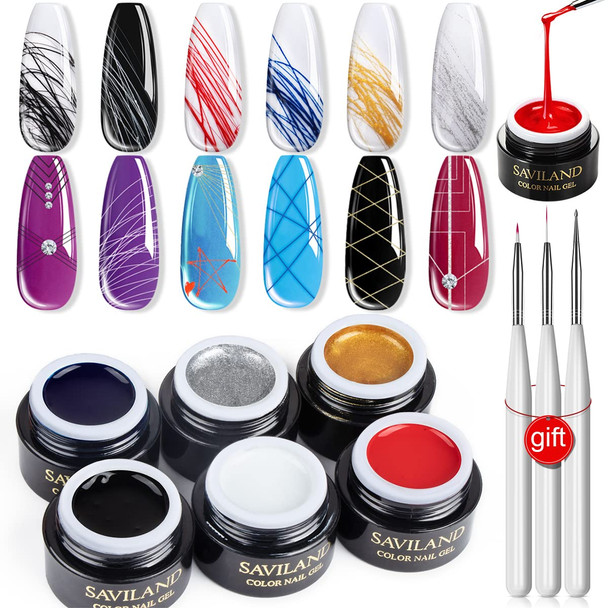 SAVILAND Christmas Gel Nail Polish Kit - Gel Nail Polish Kit with U V light Christmas Limited Series Clear Builder Nail Gels  Protection Gloves Nail Tech Gifts
