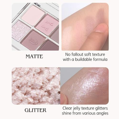 BBIA Essential Eye Palette - Buildable & Blendable Eyeshadow Palette Matte Finish & Gorgeous Shimmer Glitter Pearls Warm Cool Natural Shade Soft Shadow Colors Vegan Korean Makeup