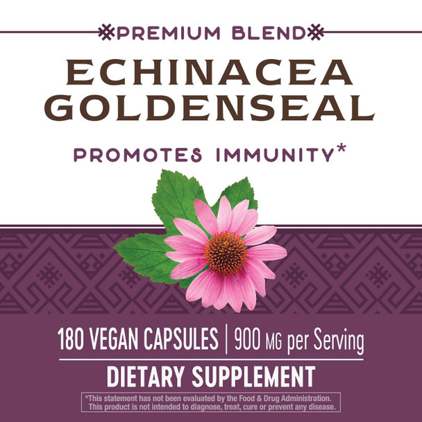 Nature's Way Echinacea Goldenseal, 900 mg per serving, 180 Capsules