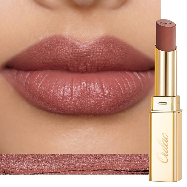 Oulac Pink Nude Matte Lipsticks for Women Silky Velvet Matte Lipstick Soft Smooth Texture