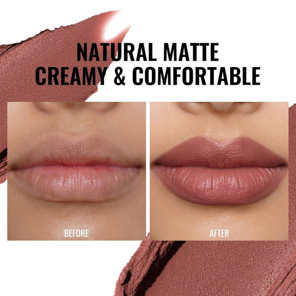 Oulac Pink Nude Matte Lipsticks for Women Silky Velvet Matte Lipstick Soft Smooth Texture