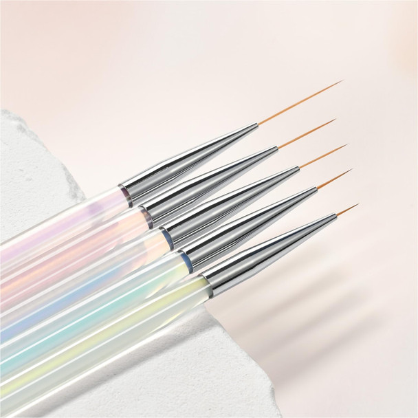 GAOY  Pcs Nail Art Brushes Nail Art Design Pens Liner Polka Dot Tools  Detail Painting Nail Tools for Gel Nails French Tips Ombre Nails Wood Handle