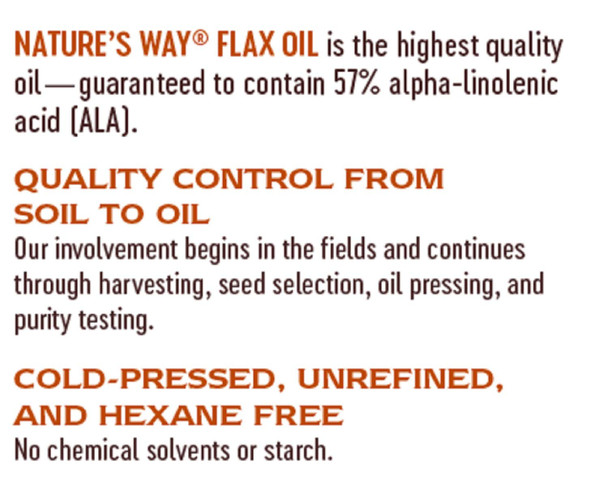 Nature's Way Flax Oil 1300mg, 200 Softgels