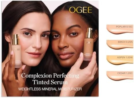 Ogee Complexion Perfecting Liquid Foundation Cedar Lightweight Tinted Moisturizer For Face
