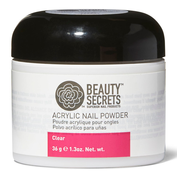 Beauty Secrets Acrylic Nail Powder Clear - 1.3 oz
