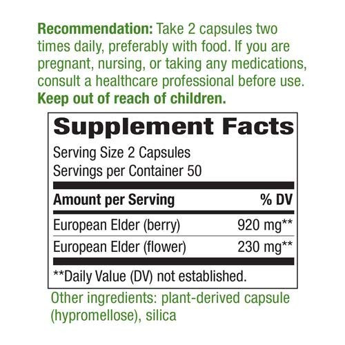 Nature's Way Elderberry, 100 Cap, (Pack of 2)