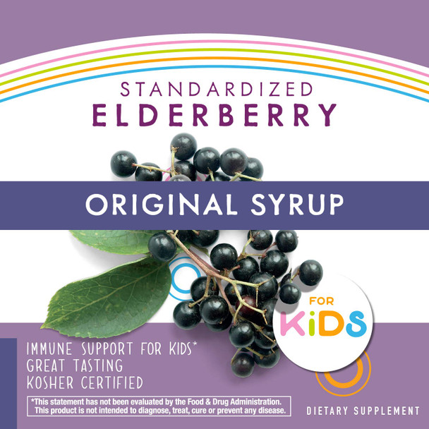 Nature's Way Sambucus Original Syrup for Kids, Black Elderberry Extract, 4 Fl. Oz