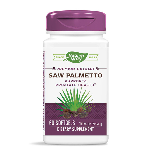 Nature'S Way Saw Palmetto, 160 Mg Per Serving, 60 Softgels