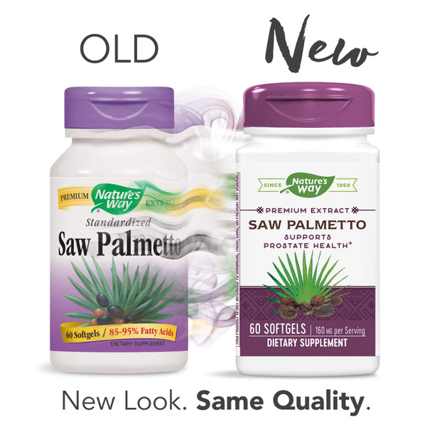 Nature'S Way Saw Palmetto, 160 Mg Per Serving, 60 Softgels