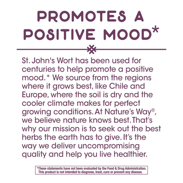 Nature's Way St. John's Wort Standardized Extract Mood Support, 450 mg Per Serving, Packaging May Vary, 60 Count