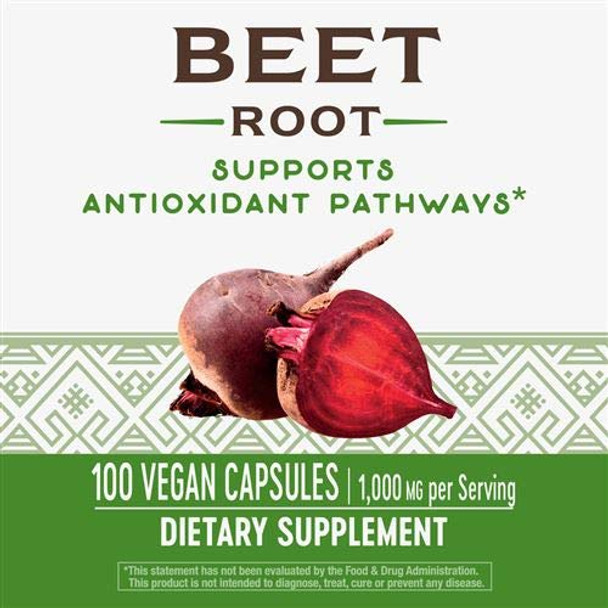 Nature's Way Beet Root 500 mg, 100 Capsules, Pack of 2