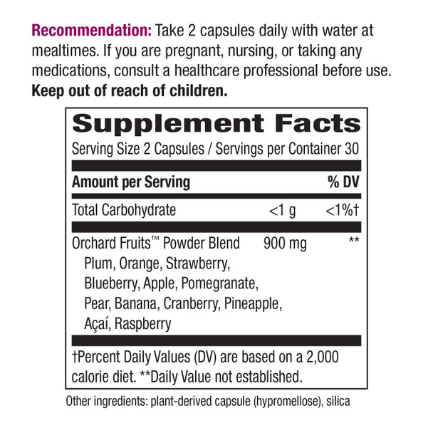 Nature's Way Orchard Fruits 12 Fruit Blend (900 mg per serving), 60 Vcaps