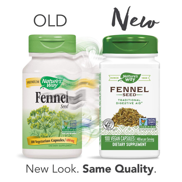 Nature'S Way Fennel Seed 480 Mg, 100 Vcaps