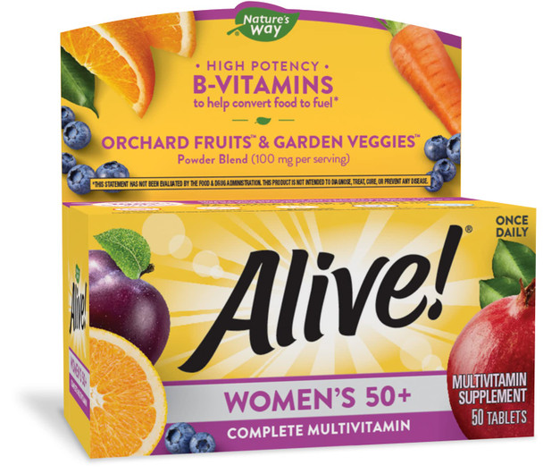 Nature's Way Alive Women's 50 Plus Multivitamin and Mineral Tablets, 50 Count