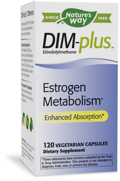 Nature's Way Dim Supplement, Estrogen Balance*, Diindolylmethane, 120 Vegetarian Capsules