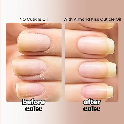 Cake Nail Cake Almond Kiss Cuticle Oil Fortified Cuticle And Nail Treatment With Biotin Keratin Vitamin E And Aromatic Almond For Full Salon Spa Experience .05 Fl Oz. Treatment And Color