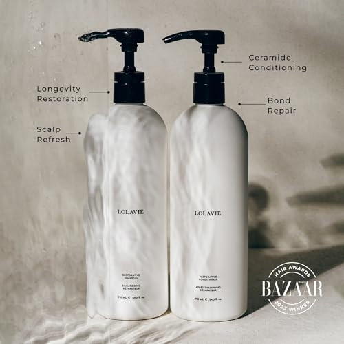 Lolavie Mega Wash Day Essentialsincludes Restorative Shampoo And Conditioner 12X Softer Smoother Hair Gentle Color Safe All Hair Types 24 Oz 24 Oz
