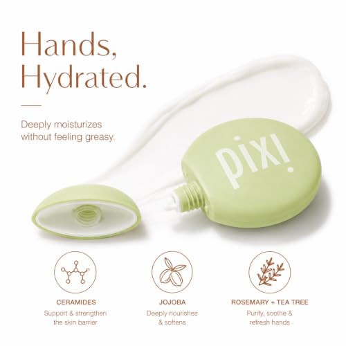 Pixi Beauty Hand Hero Lotionlightweight Nongreasy Hand Cream For Dry Handsquickabsorbing Purifying Formula With Ceramides Jojoba And Tea Tree Oiltravelsize Hand Moisturizer1 Fl Oz
