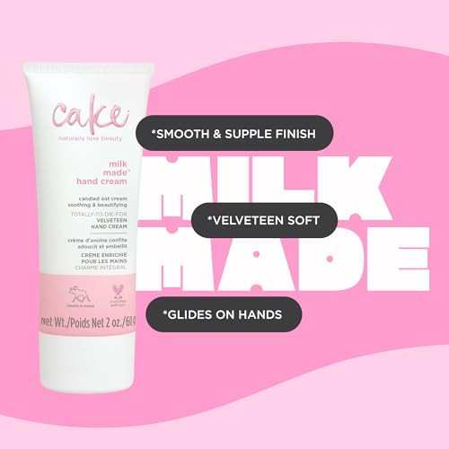 Cake Beauty Milk Made Velveteen Hand Cream 2 Ounceslightweight Hand Cream Soothing Oat Extract Marshmallow Root And Shea Butter Vegan Cruelty Travel