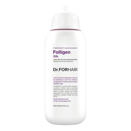 Dr.Forhair Folligen Silk Treatment korean Hair Treatment For Dry Damaged Hairscalp Treatment And Hair Maskfor Hair Thickening And Fuller Looking 10.14 Fl Oz