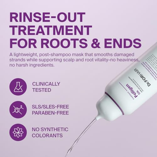 Dr.Forhair Folligen Silk Treatment korean Hair Treatment For Dry Damaged Hairscalp Treatment And Hair Maskfor Hair Thickening And Fuller Looking 10.14 Fl Oz