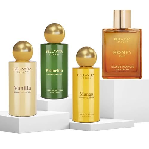 Bella Vita Luxury Gourmet Fusion By Bellavita Luxury4X100 Ml Perfume Bundlevanilla Pistachio Mango And Honey Oudluxury Unisex Perfume For Men And Womenlong Lasting Fruity Floral Sweet Spicy And Woody Notes
