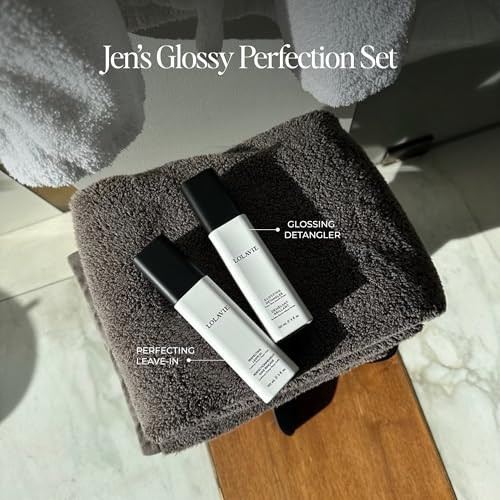 Lolavie Jens Glossy Perfection Set Color Safe For All Hair Typesincl. Glossing Detangler And Perfecting Leavein Conditioner 450Degree Heat Protectant Vegan Cruelty 5 Oz 5 Oz