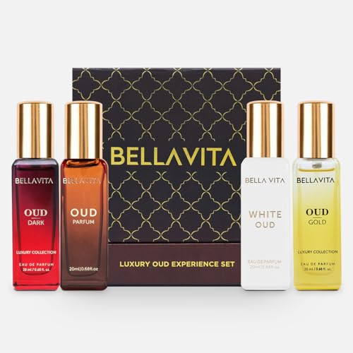 Bella Vita Luxury Bellavita Luxury Oud Perfume Set4 X 20 Mlunisex Perfumeunisex Perfume Set With 4 X Longlasting Eau De Parfum Fragrances For Everyday Wear And Gifting. 20 Ml