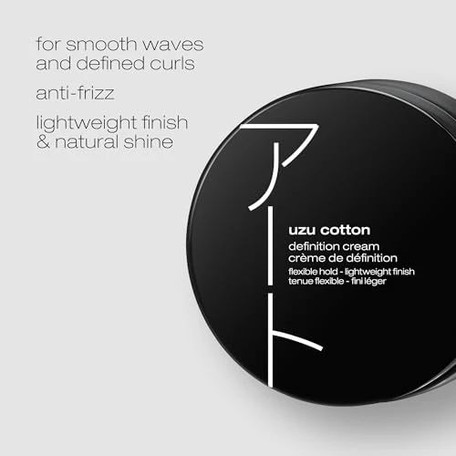 Shu Uemura Art Of Hair Uzu Cotton Cream For Curly Hair antifrizz Definition Formula Provides Flexible Hold And Natural Shine Ideal For Wavy Strands 2.54 Fl Oz