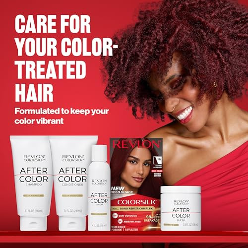 Revlon Colorsilk After Color Shampoo And Conditioner For Colored Treated Hair Bond Repair With Vegan Keratin 2 Pack