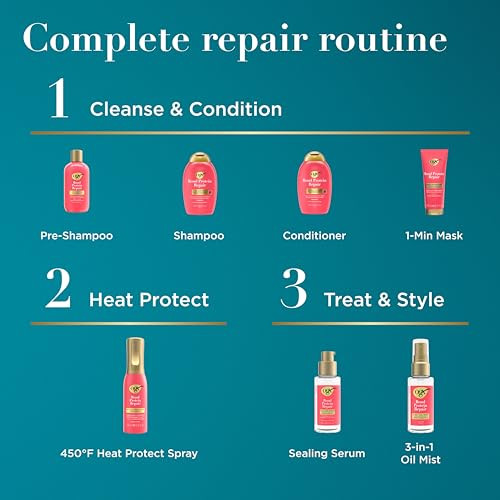Ogx Repair And Protect Bond Protein Repair 3In1 Oil Mist Hair Oil Protects Dry Damaged Hair Against Frizz Strengthens And Maintains Shine Hair Mist Formulated Without Parabens 1.7 Oz