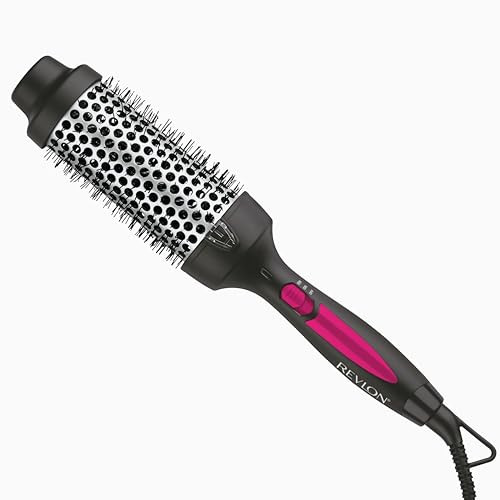 Revlon Perfect Match Hot Styler Heated Styling Brush 1 Inch Round Hair Brush For Blowout Refreshing Curls Volume And Body Ionic Technology Triple Barrel