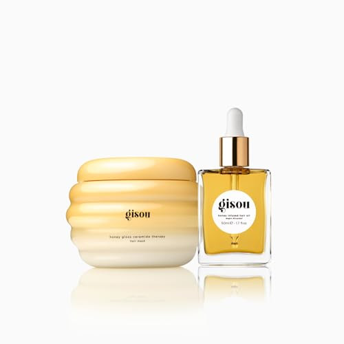 Gisou Deep Treatment Duo Intense Hydration And Shine With Mirsalehi Honey Ceramides And Hyaluronic Acid 19X Smoother Hair And 4X Stronger Strands For Weekly Deep Conditioning