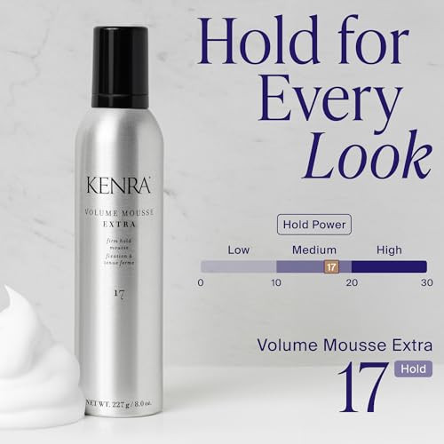 Kenra Volume Mousse Extra 17Firm Hold Moussenondrying Nonflaking Lightweight Formulatames Frizz And Conditions Thermal Protection Up To 450F All Hair Types8 Oz