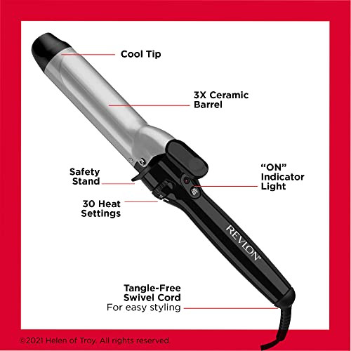 Revlon Perfect Heat Triple Curling Ironfor Silky Smooth Loose Curls 11 2 In