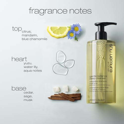 Shu Uemura Art Of Hair Gentle Radiance Shampoo For All Hair clarifying Formula Provides Deep Cleansing Removes Buildup And Balances Moisture 13.4 Fl Oz
