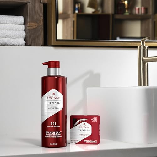 Old Spice Mens Thickening 2In1 Mens Shampoo And Conditioner With Biotin And Invigorating Menthol 17.9 Oz