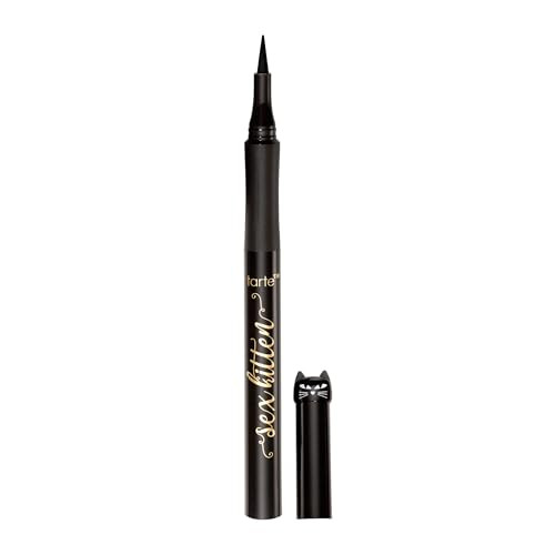 Tarte Sex Kitten Liquid Liner Liquid Eyeliner Pen With Castor Oil For Bold Nourished Lashes Waterproof Allday Wear Easy To Apply Vegan And Crueltyfree Full Size Black