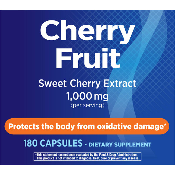 Nature's Way Cherry Fruit Sweet Cherry Extract 1,000 mg Potency, 180 Count