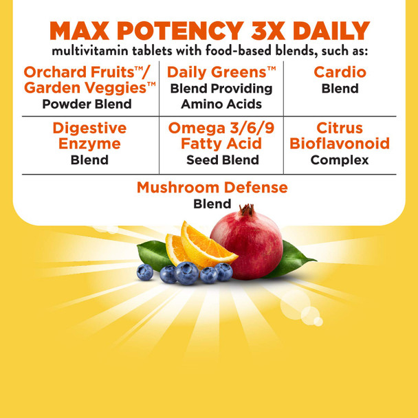 Nature's Way Alive! Max3 Potency Multivitamin, High Potency B-Vitamins, No Iron, 180 Tablets