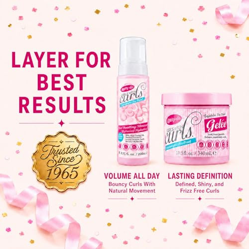 Dippity Do Dippitydo Girls With Curls Defrizz Curlboosting Mousse Duo 2 Packlightweight Styling Foam Hydrates With Hibiscus And Olive Oil For Soft Touchable Crunchfree Hold With Natural Shine.