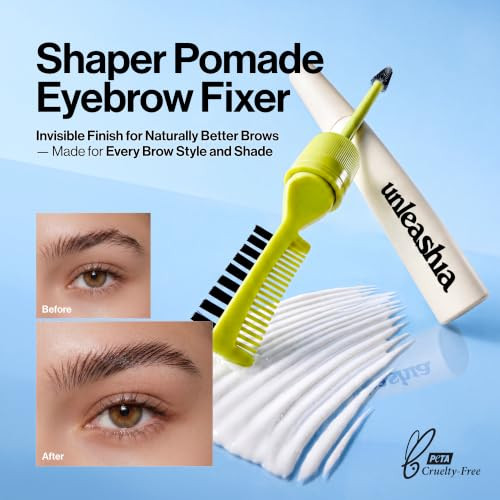 Unleashia Shaper Defining Eyebrow Fixer Gel Glue Brow Lift 24Hr Hold Thicken And Shape Lightweight Vegan And Cruelty Korean Beauty
