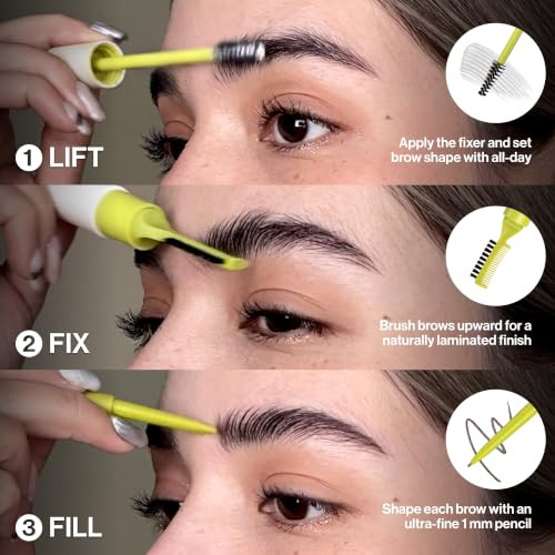 Unleashia Shaper Defining Eyebrow Fixer Gel Glue Brow Lift 24Hr Hold Thicken And Shape Lightweight Vegan And Cruelty Korean Beauty