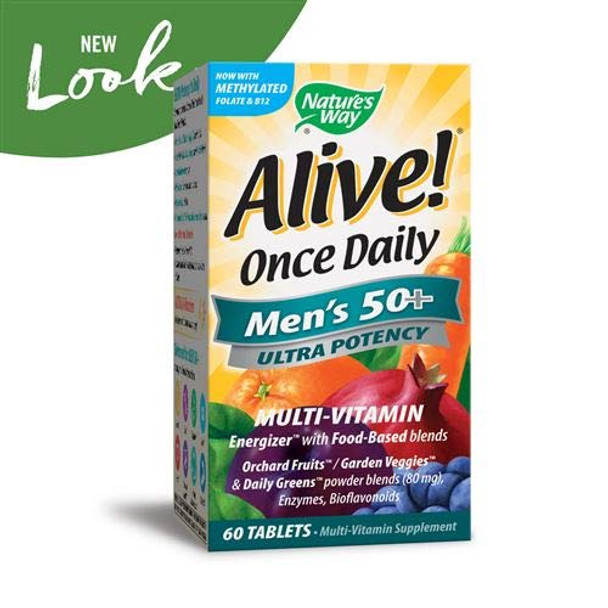 Nature's Way Alive Once Daily Men's 50+ Ultra Potency Tablets, 60, 2 Pack